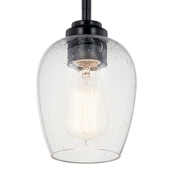 Kichler 44380BKCS One Light Mini Pendant, Black