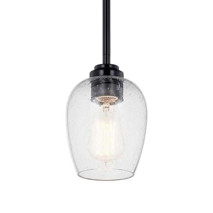 Kichler 44380BKCS One Light Mini Pendant, Black