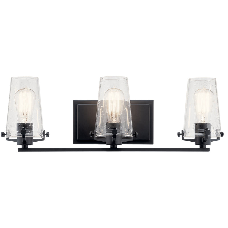 Kichler 45297BK Three Light Bath, Black