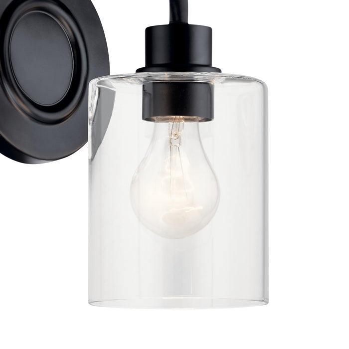 Kichler 45664BK One Light Wall Sconce, Black
