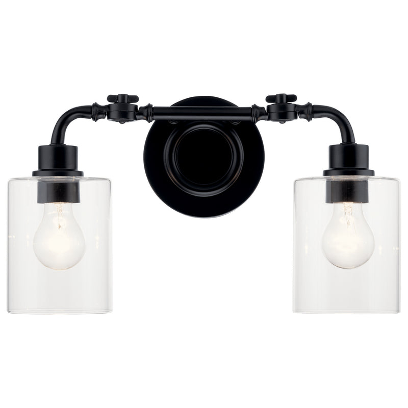 Kichler 45665BK Two Light Bath, Black