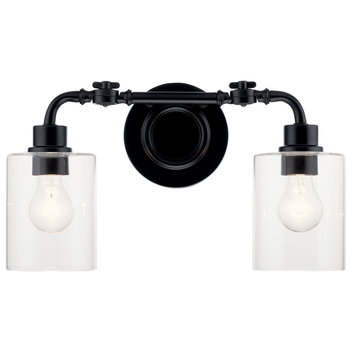 Kichler 45665BK Two Light Bath, Black