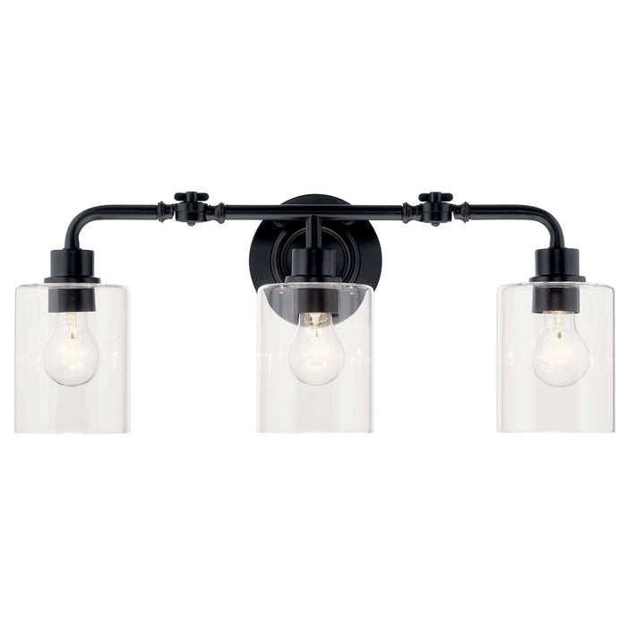 Kichler 45666BK Three Light Bath, Black