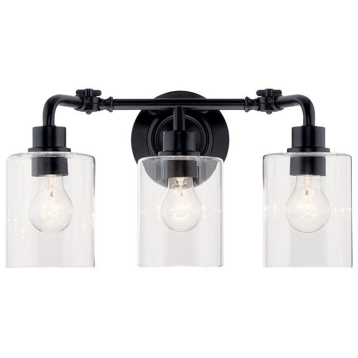 Kichler 45666BK Three Light Bath, Black
