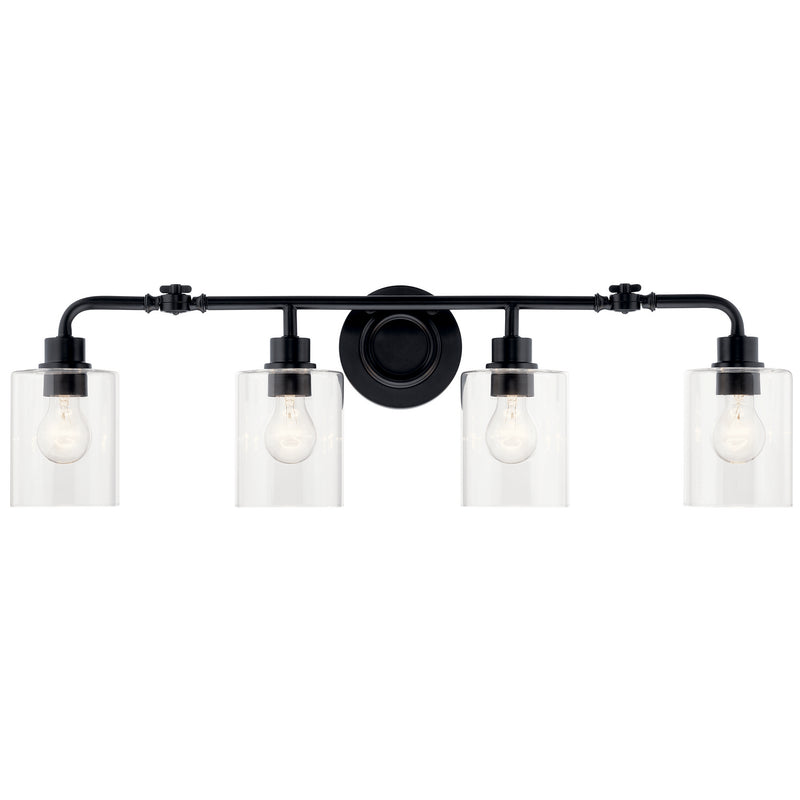 Kichler 45667BK Four Light Bath, Black