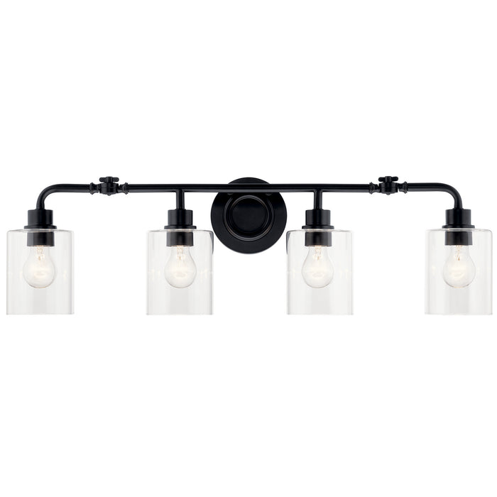 Kichler 45667BK Four Light Bath, Black