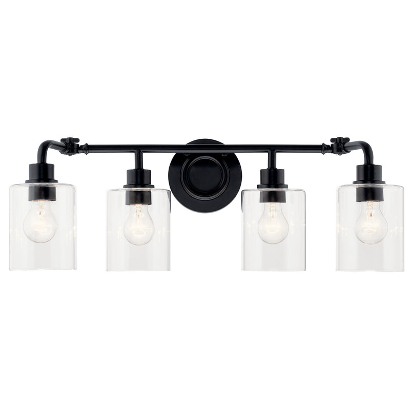 Kichler 45667BK Four Light Bath, Black