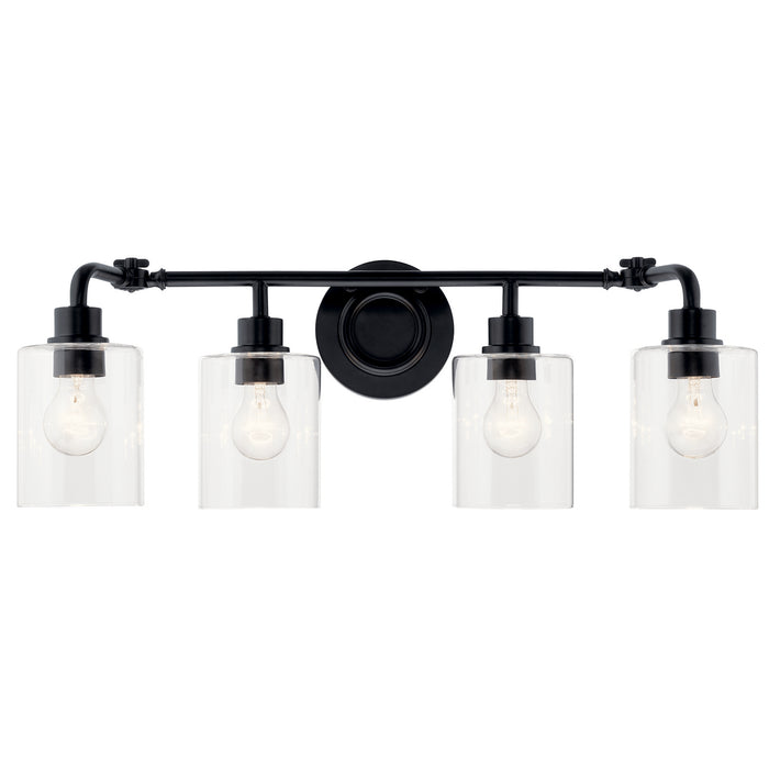 Kichler 45667BK Four Light Bath, Black