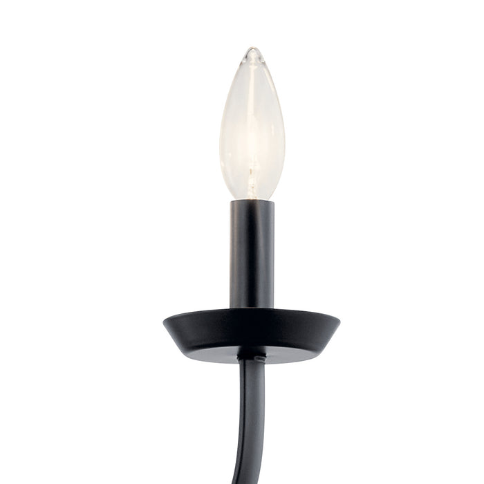 Kichler 52383BK Three Light Mini Chandelier, Black