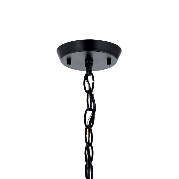 Kichler 52384BK Three Light Chandelier, Black