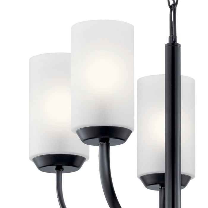 Kichler 52386BK Five Light Chandelier, Black
