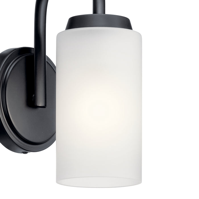 Kichler 55085BK One Light Wall Sconce, Black