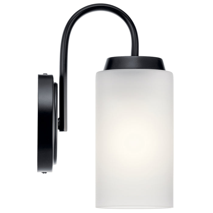 Kichler 55085BK One Light Wall Sconce, Black