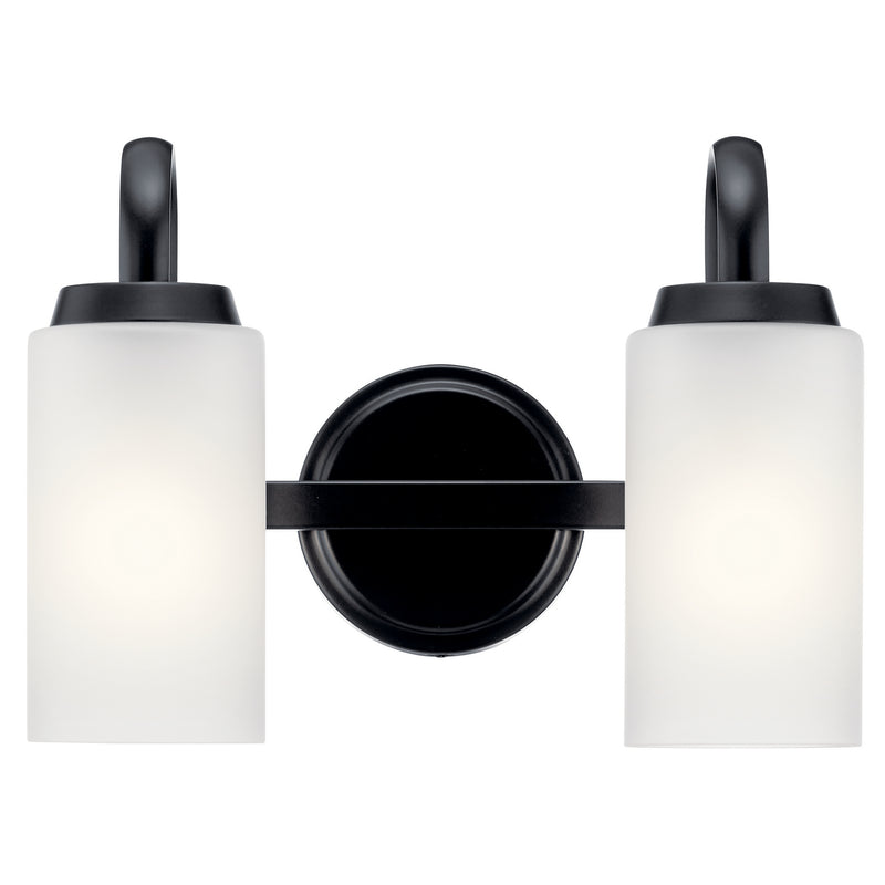Kichler 55086BK Two Light Bath, Black