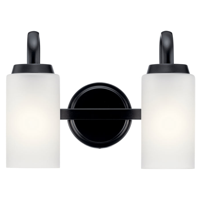 Kichler 55086BK Two Light Bath, Black