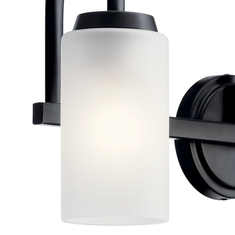 Kichler 55087BK Three Light Bath, Black
