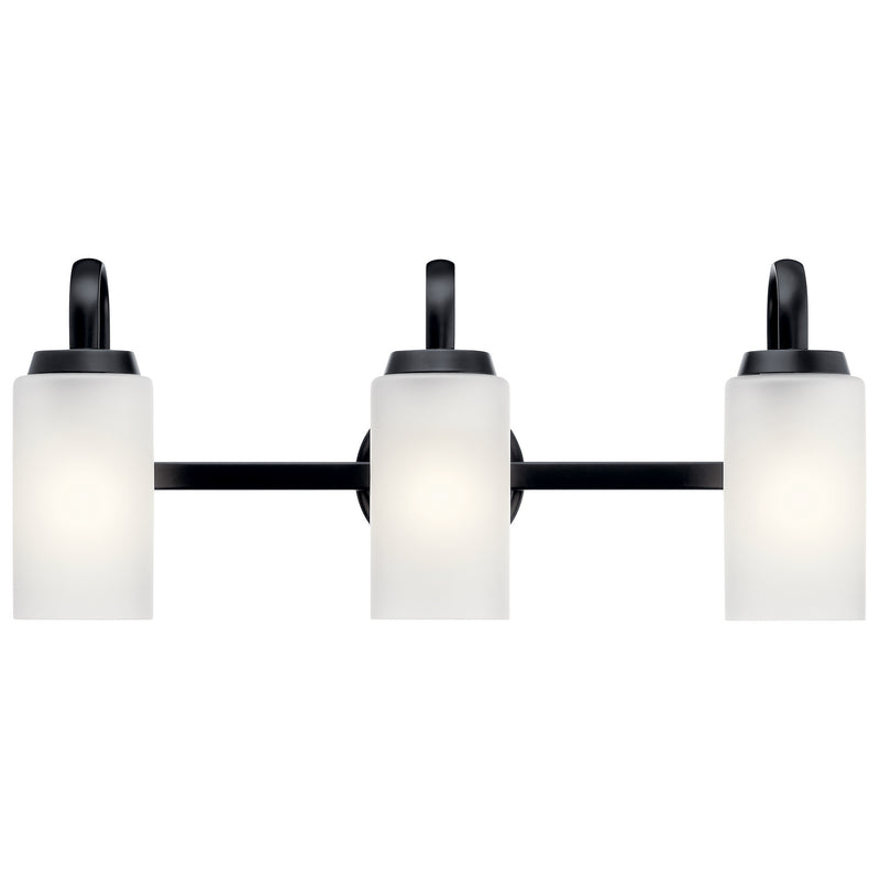 Kichler 55087BK Three Light Bath, Black