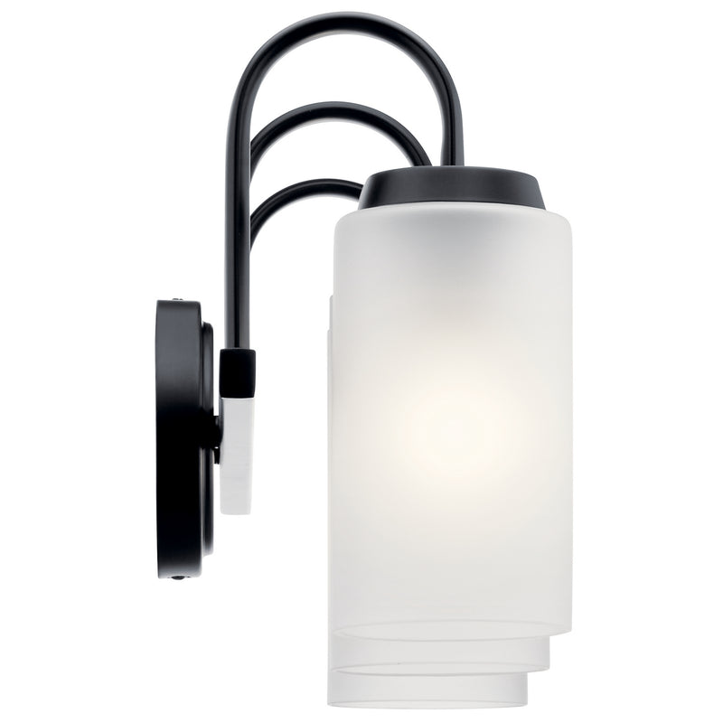 Kichler 55087BK Three Light Bath, Black