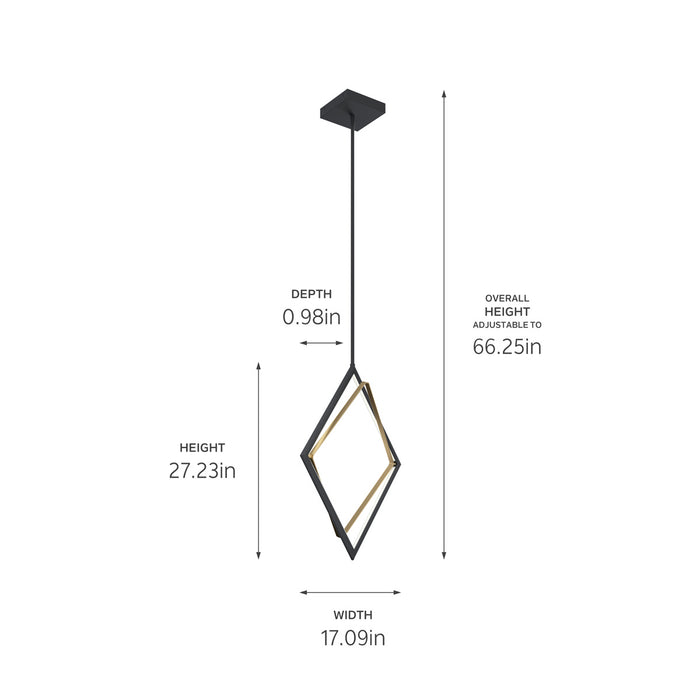 Kichler 84310MBK LED Pendant, Matte Black