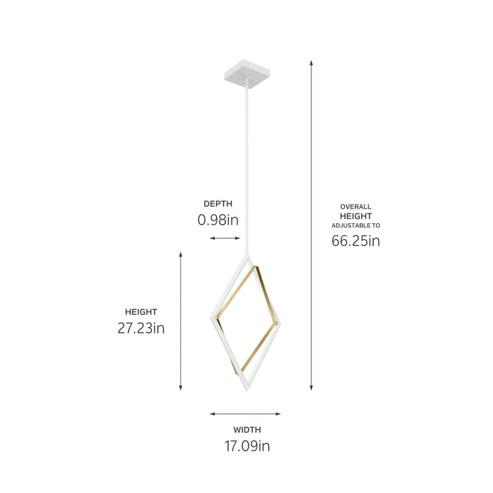 Kichler 84310WH LED Pendant, White