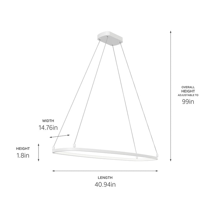 Kichler 84312WH LED Chandelier, White