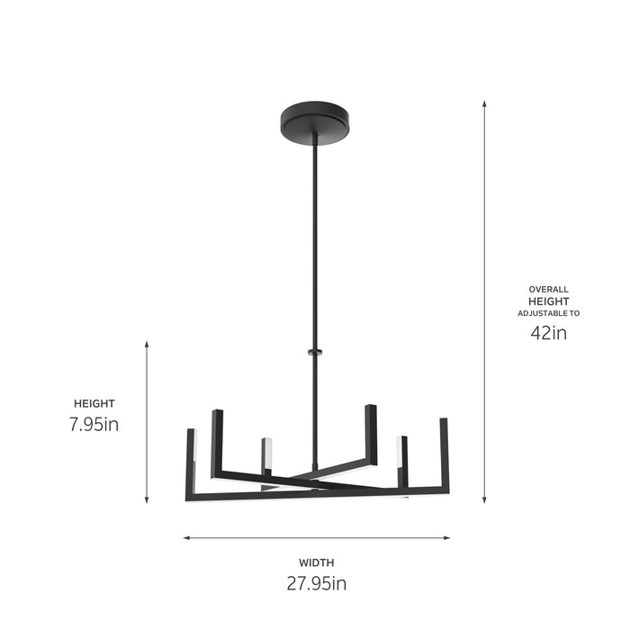 Kichler 84313MBK LED Chandelier, Matte Black