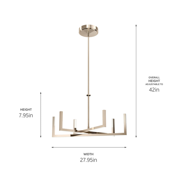Kichler 84313PN LED Chandelier, Polished Nickel
