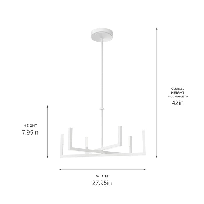 Kichler 84313WH LED Chandelier, White