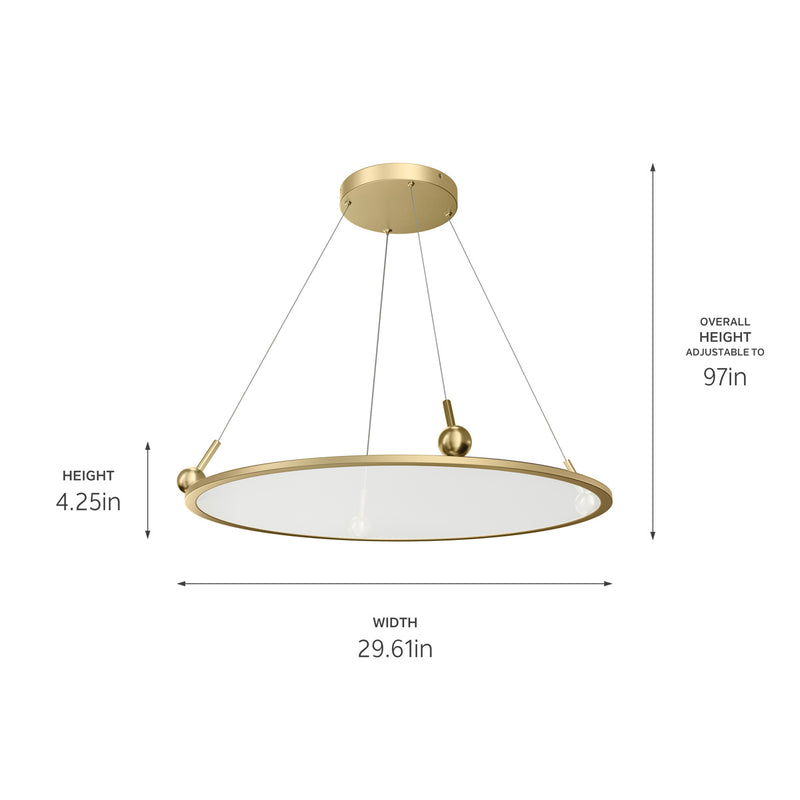 Kichler 84314CG LED Chandelier, Champagne Gold