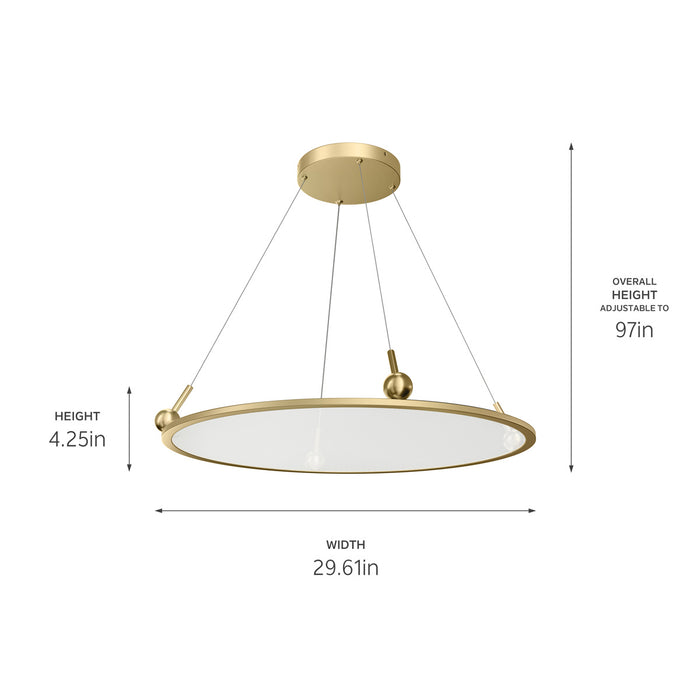 Kichler 84314CG LED Chandelier, Champagne Gold