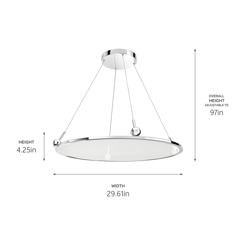 Kichler 84314CH LED Chandelier, Chrome