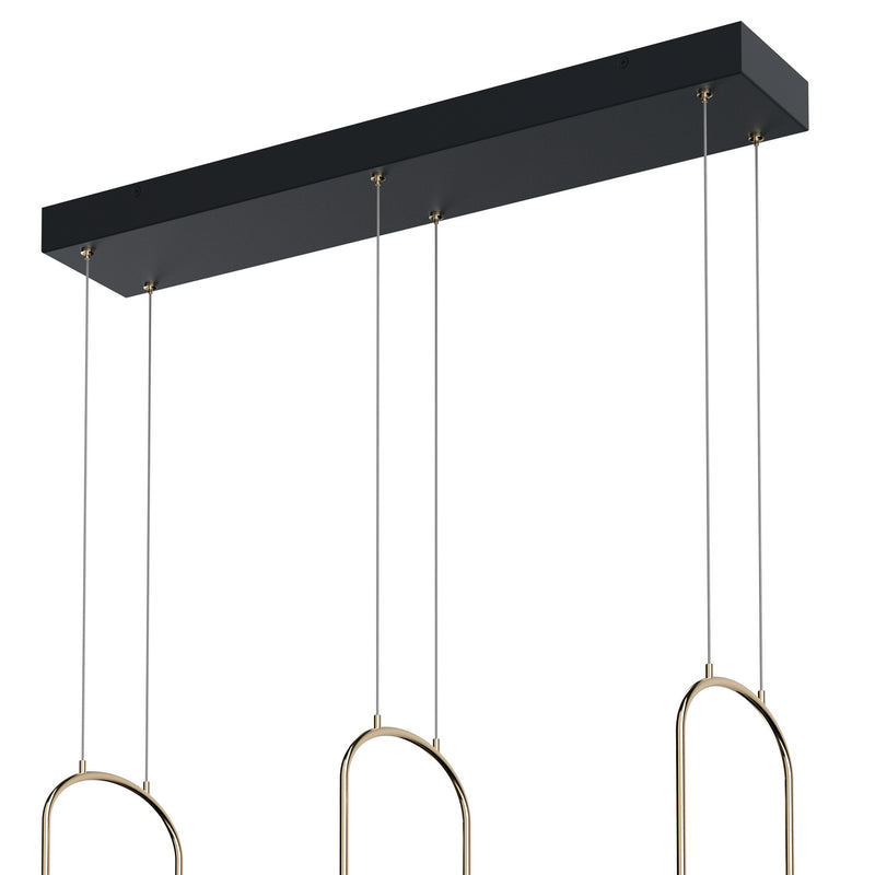 Kichler 84315MBK LED Linear Chandelier, Matte Black