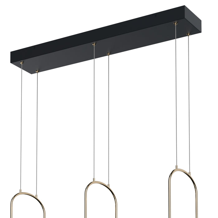 Kichler 84315MBK LED Linear Chandelier, Matte Black