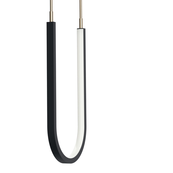 Kichler 84315MBK LED Linear Chandelier, Matte Black