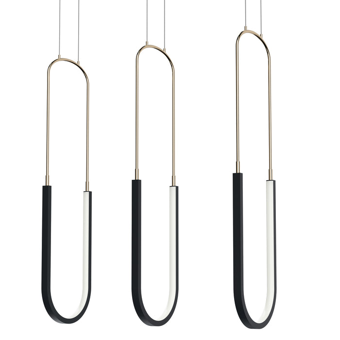 Kichler 84315MBK LED Linear Chandelier, Matte Black