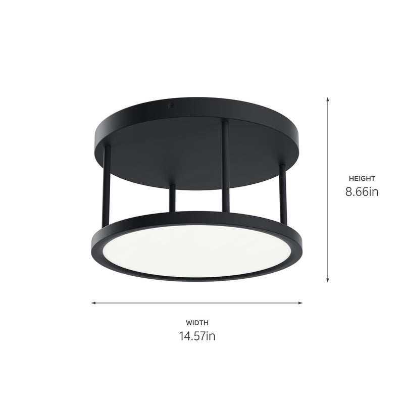 Kichler 84319MBK LED Semi Flush Mount, Matte Black