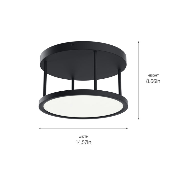Kichler 84319MBK LED Semi Flush Mount, Matte Black
