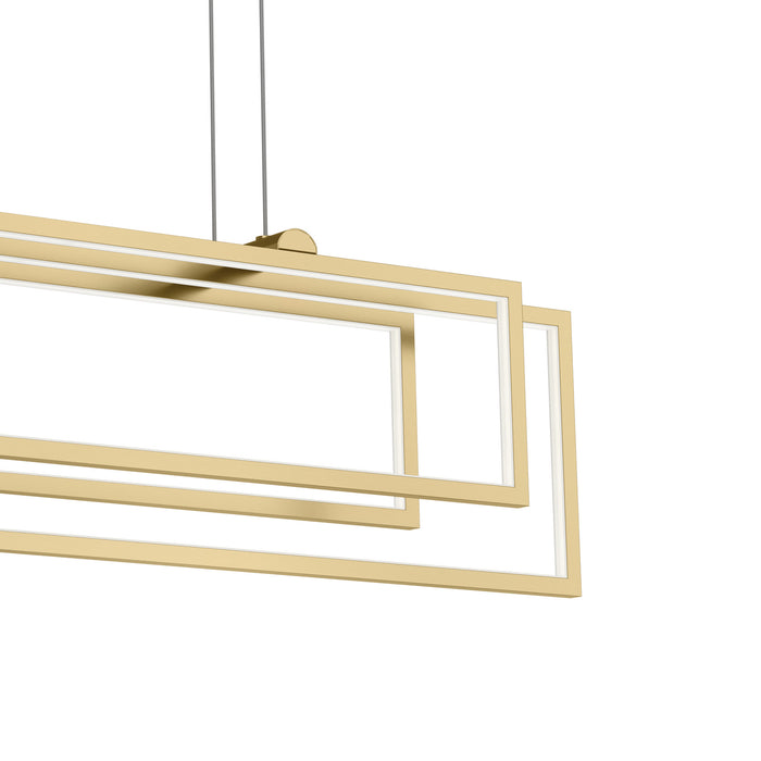 Kichler 84322CG LED Linear Chandelier, Champagne Gold