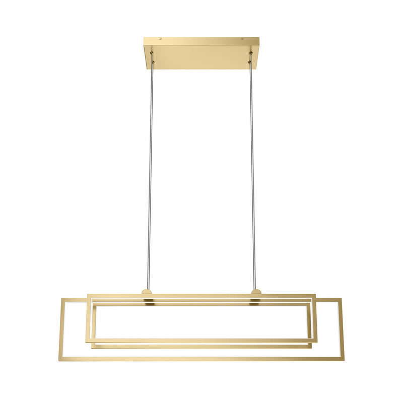 Kichler 84322CG LED Linear Chandelier, Champagne Gold
