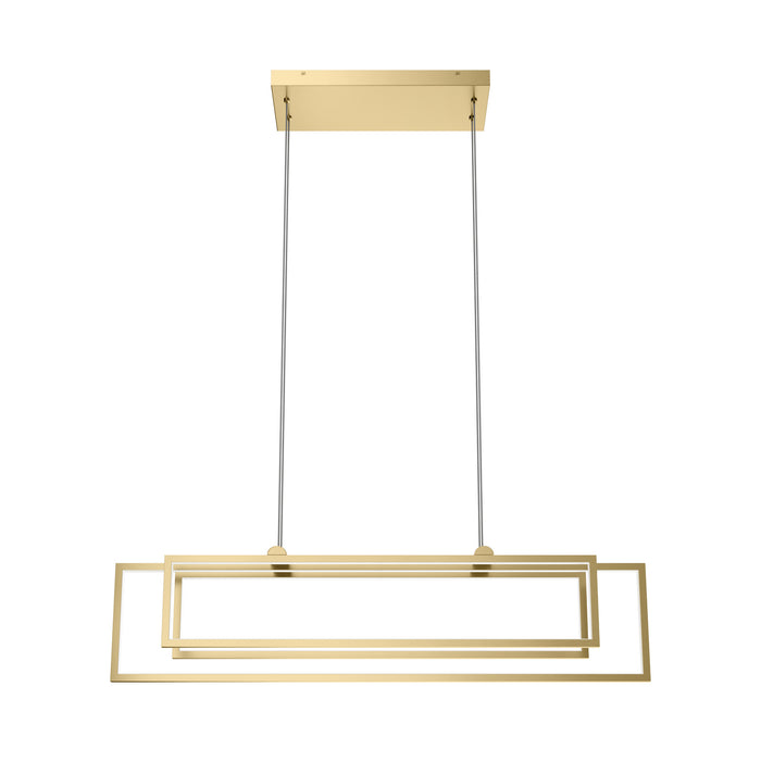 Kichler 84322CG LED Linear Chandelier, Champagne Gold