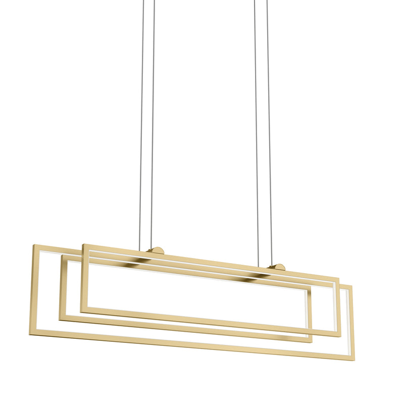 Kichler 84322CG LED Linear Chandelier, Champagne Gold