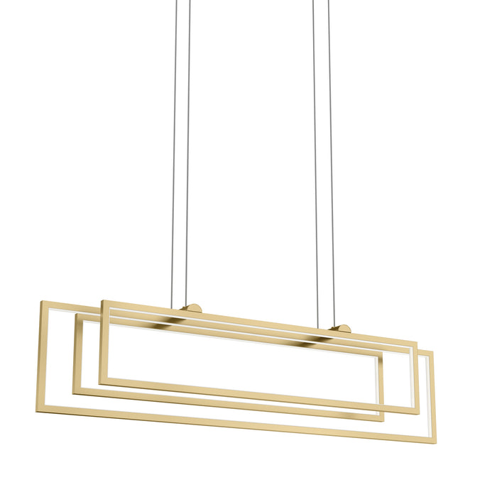 Kichler 84322CG LED Linear Chandelier, Champagne Gold