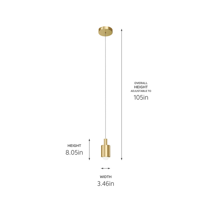 Kichler 84324CG LED Pendant, Champagne Gold