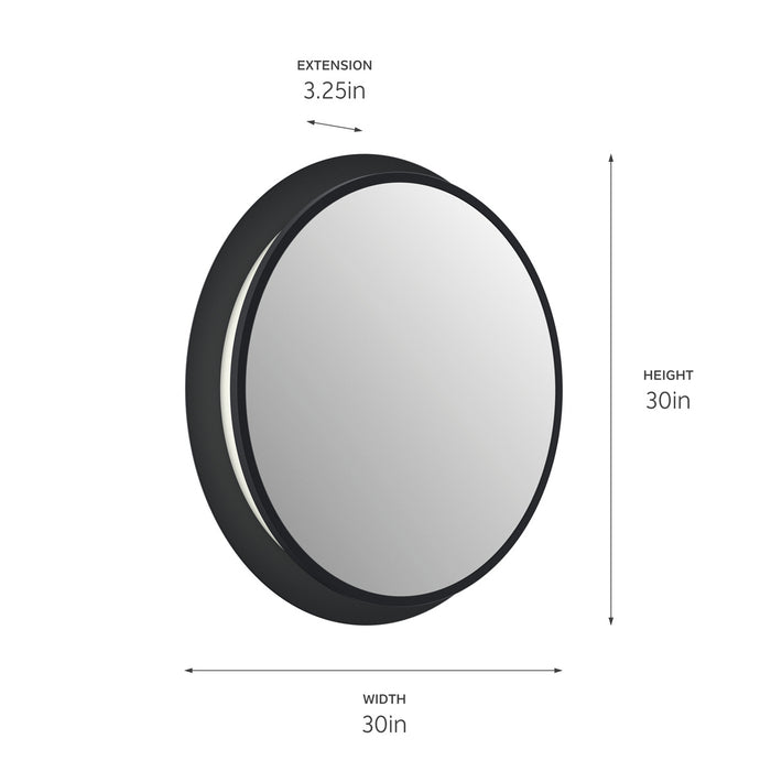 Kichler 86004MBK LED Mirror, Matte Black