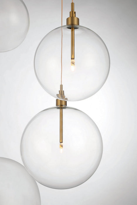 Meridian M10099NB LED Pendant, Natural Brass