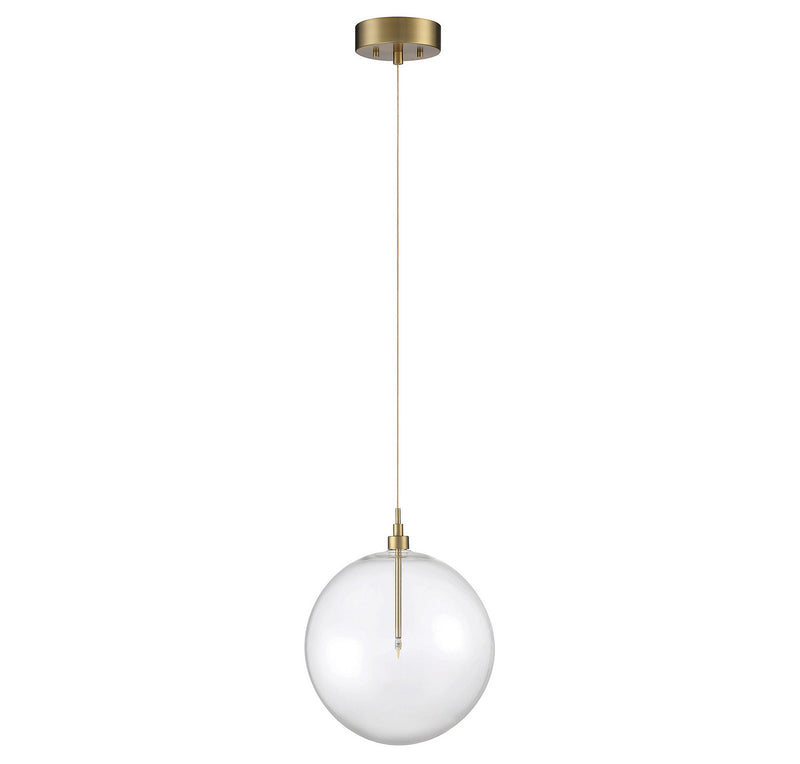 Meridian M70114NB LED Pendant, Natural Brass