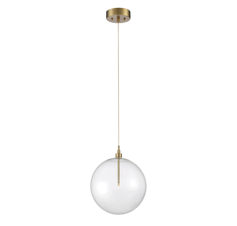 Meridian M70114NB LED Pendant, Natural Brass