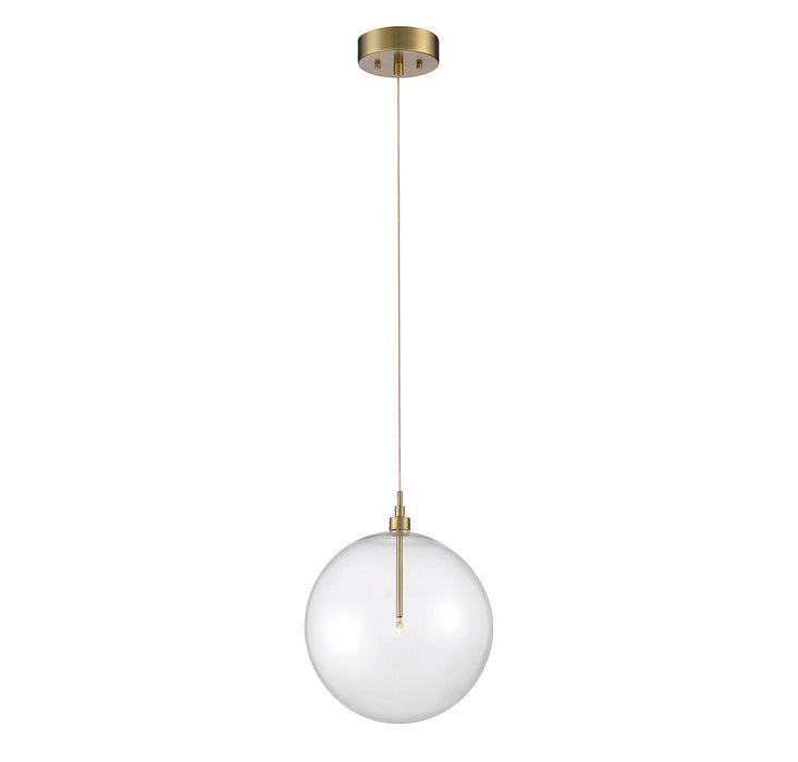 Meridian M70114NB LED Pendant, Natural Brass