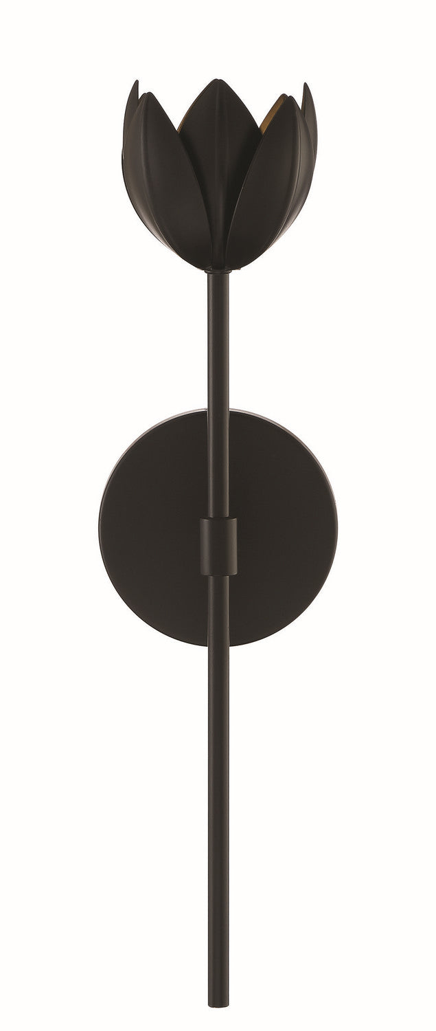 Meridian M90081MBK One Light Wall Sconce, Matte Black