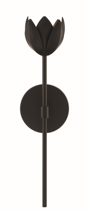 Meridian M90081MBK One Light Wall Sconce, Matte Black